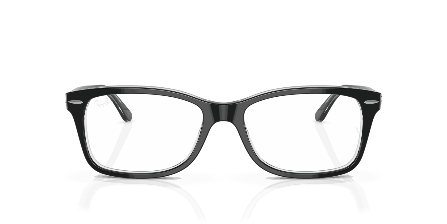 [Clear Lenses, Polished Black On Transparent Frame]