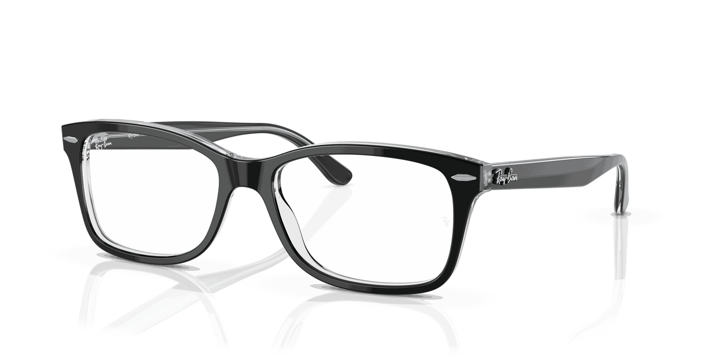 [Clear Lenses, Polished Black On Transparent Frame]