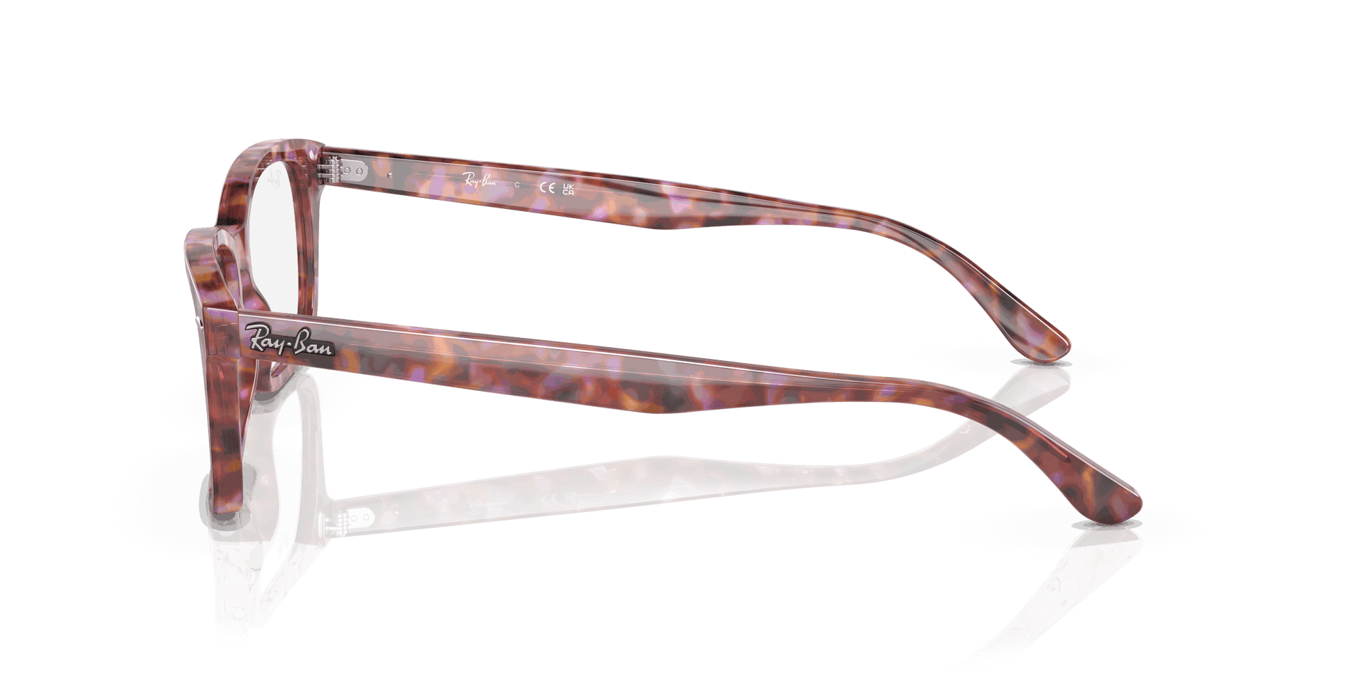 [Clear Lenses, Polished Red Frame]