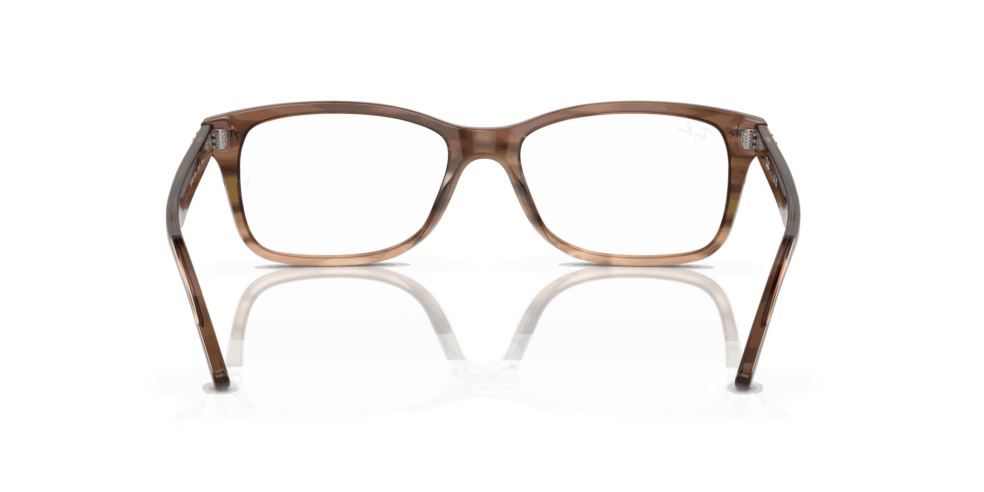 [Demo Lens Lenses, Polished Striped Brown & Green Frame]