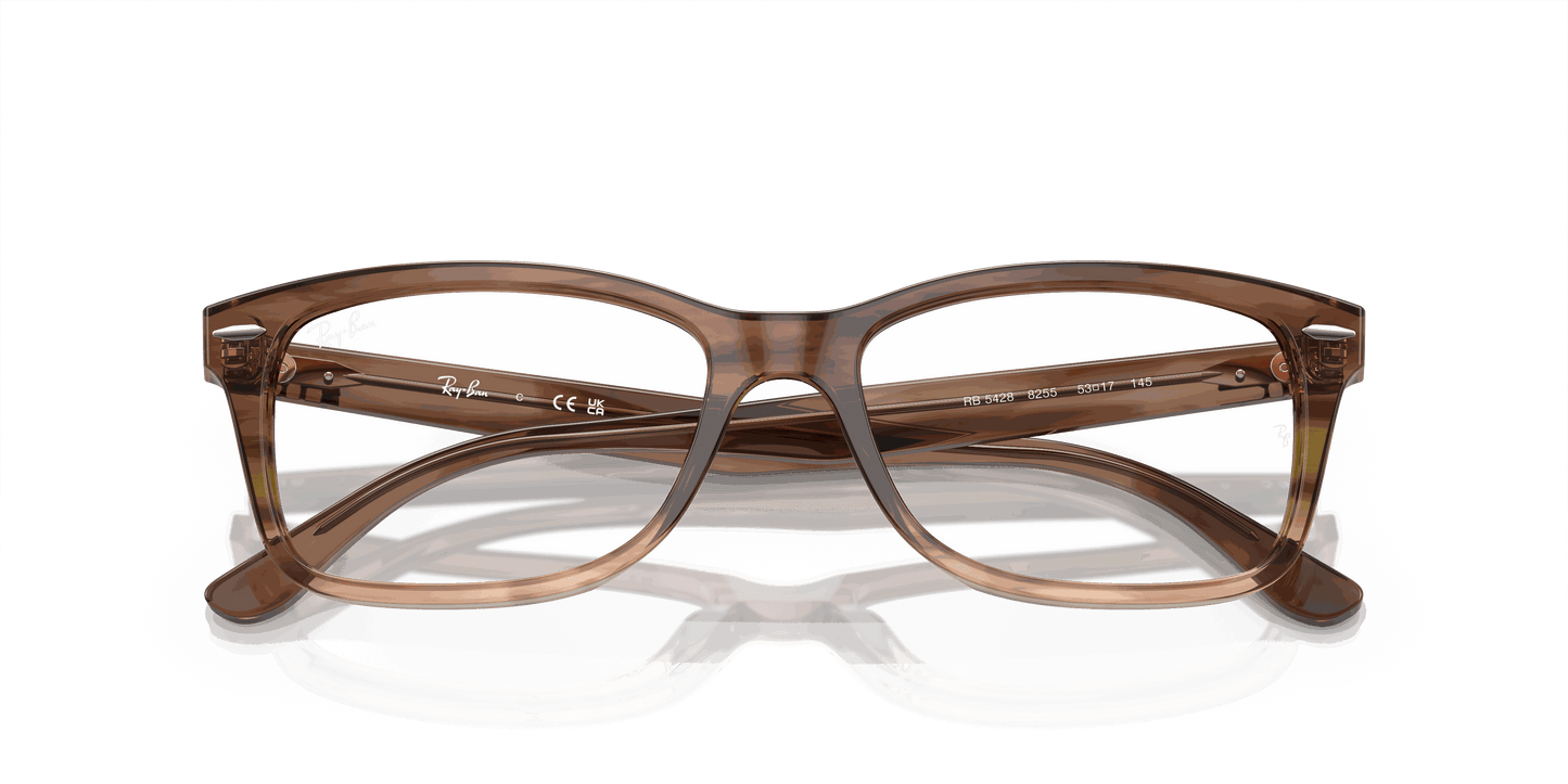 [Demo Lens Lenses, Polished Striped Brown & Green Frame]