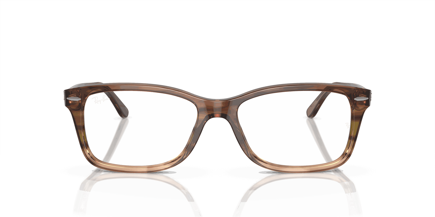 [Demo Lens Lenses, Polished Striped Brown & Green Frame]