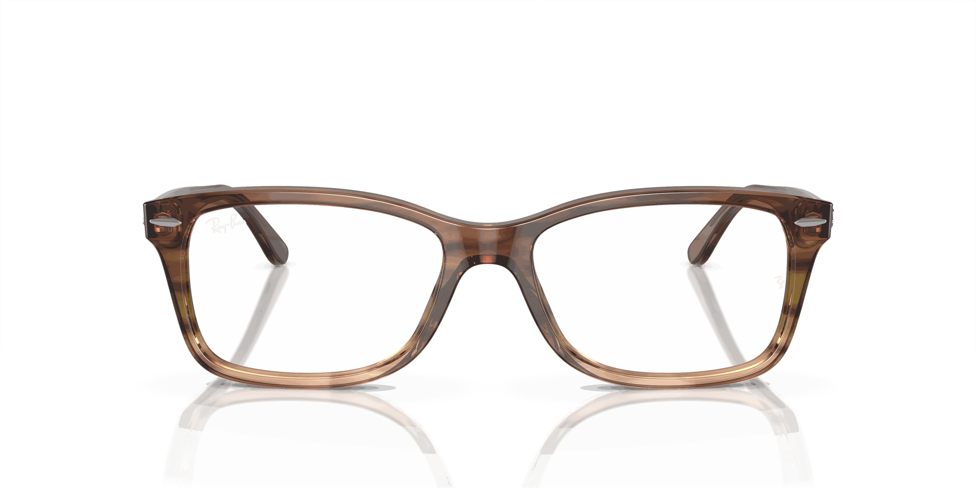[Demo Lens Lenses, Polished Striped Brown & Green Frame]