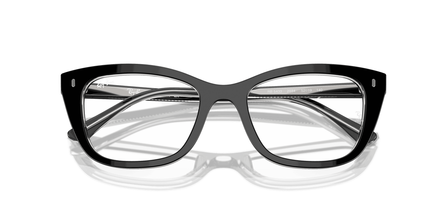 [Clear Lenses, Polished Black On Transparent Frame]