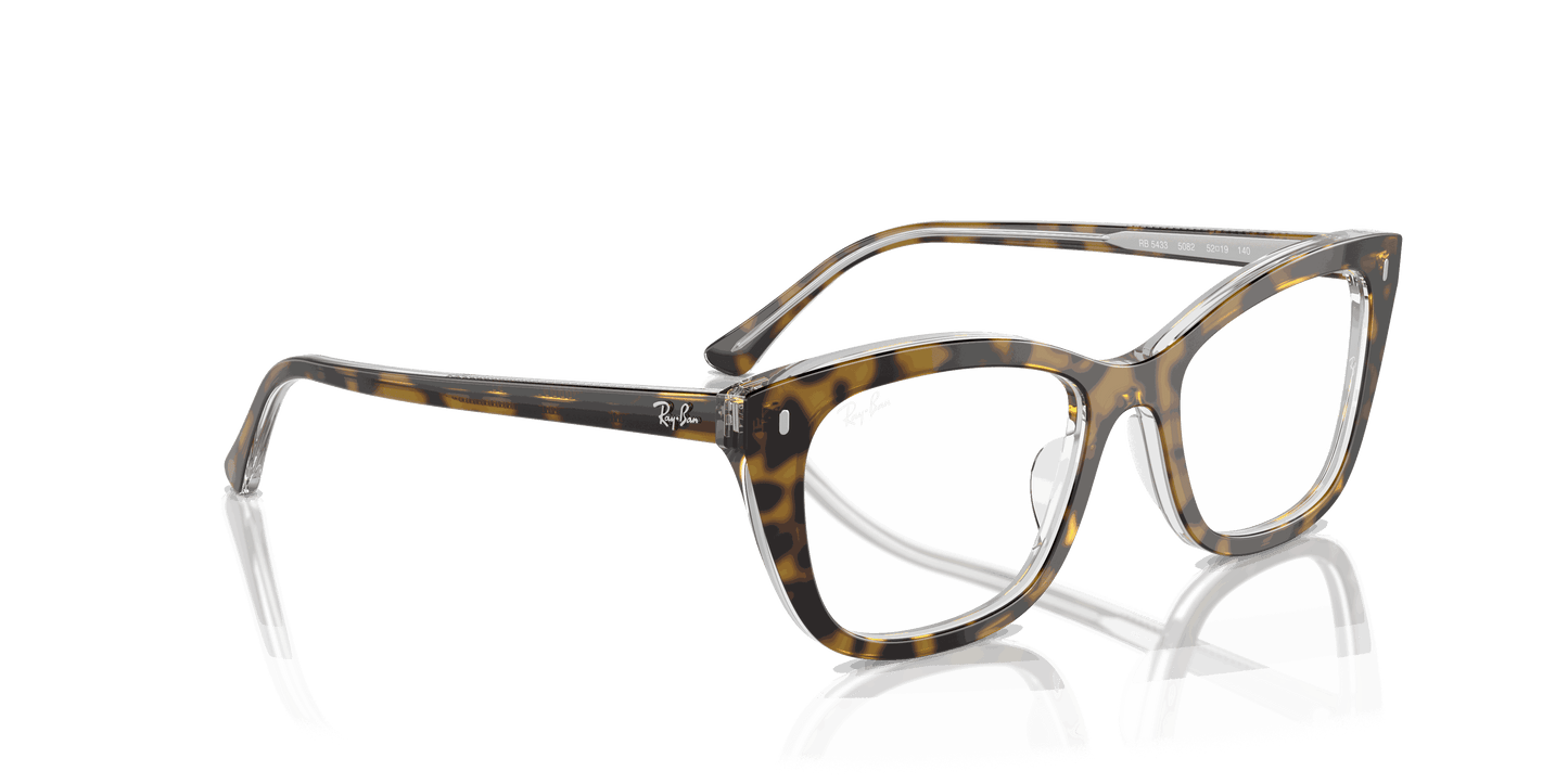 [Clear Lenses, Polished Havana On Transparent Frame]