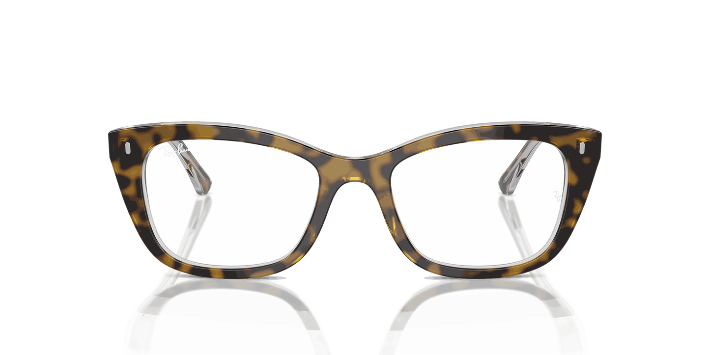 [Clear Lenses, Polished Havana On Transparent Frame]