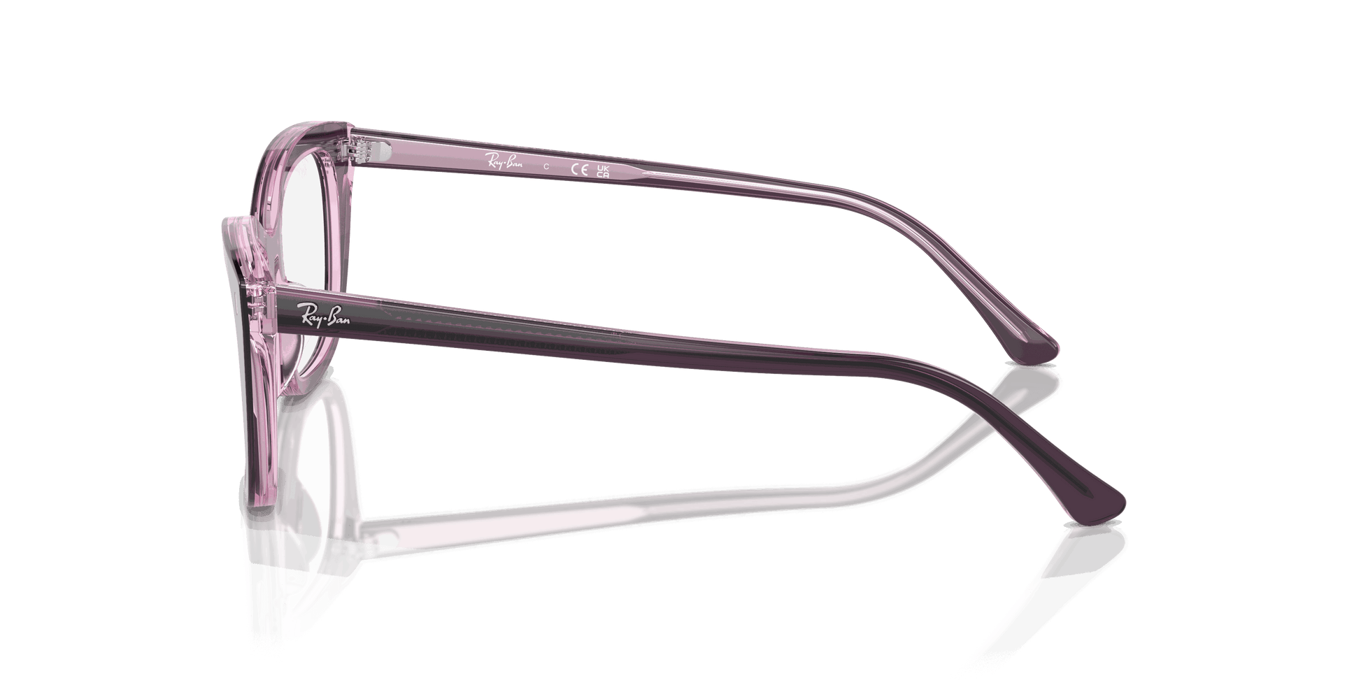 [Clear Lenses, Polished Violet On Transparent Pink Frame]