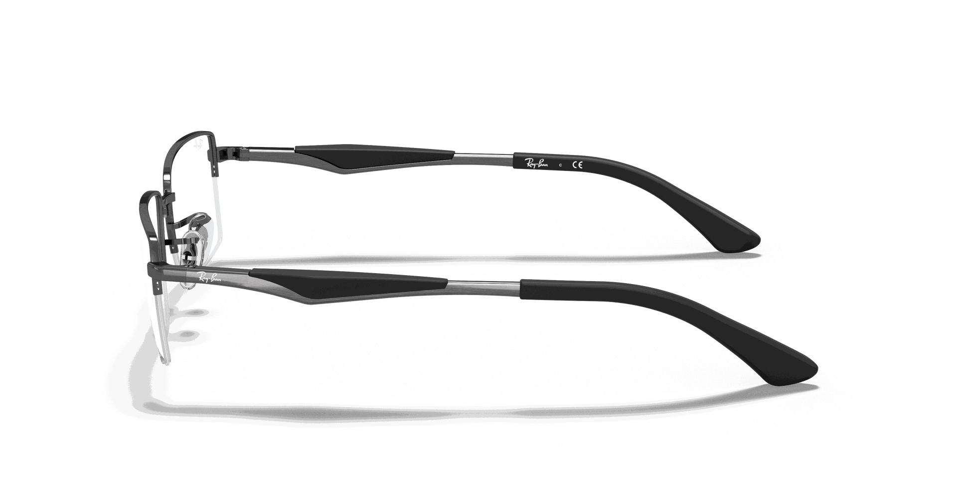 [Clear Lenses, Polished Gunmetal Frame]