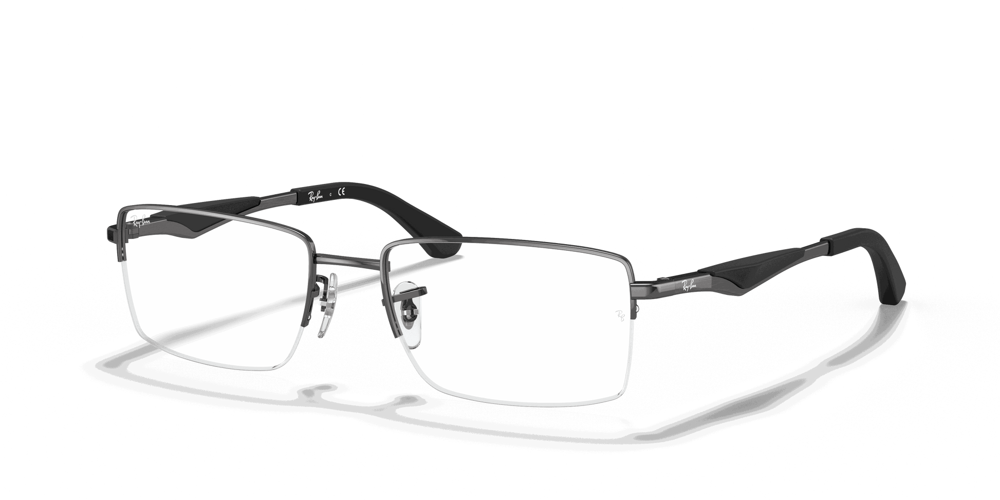 [Clear Lenses, Polished Gunmetal Frame]