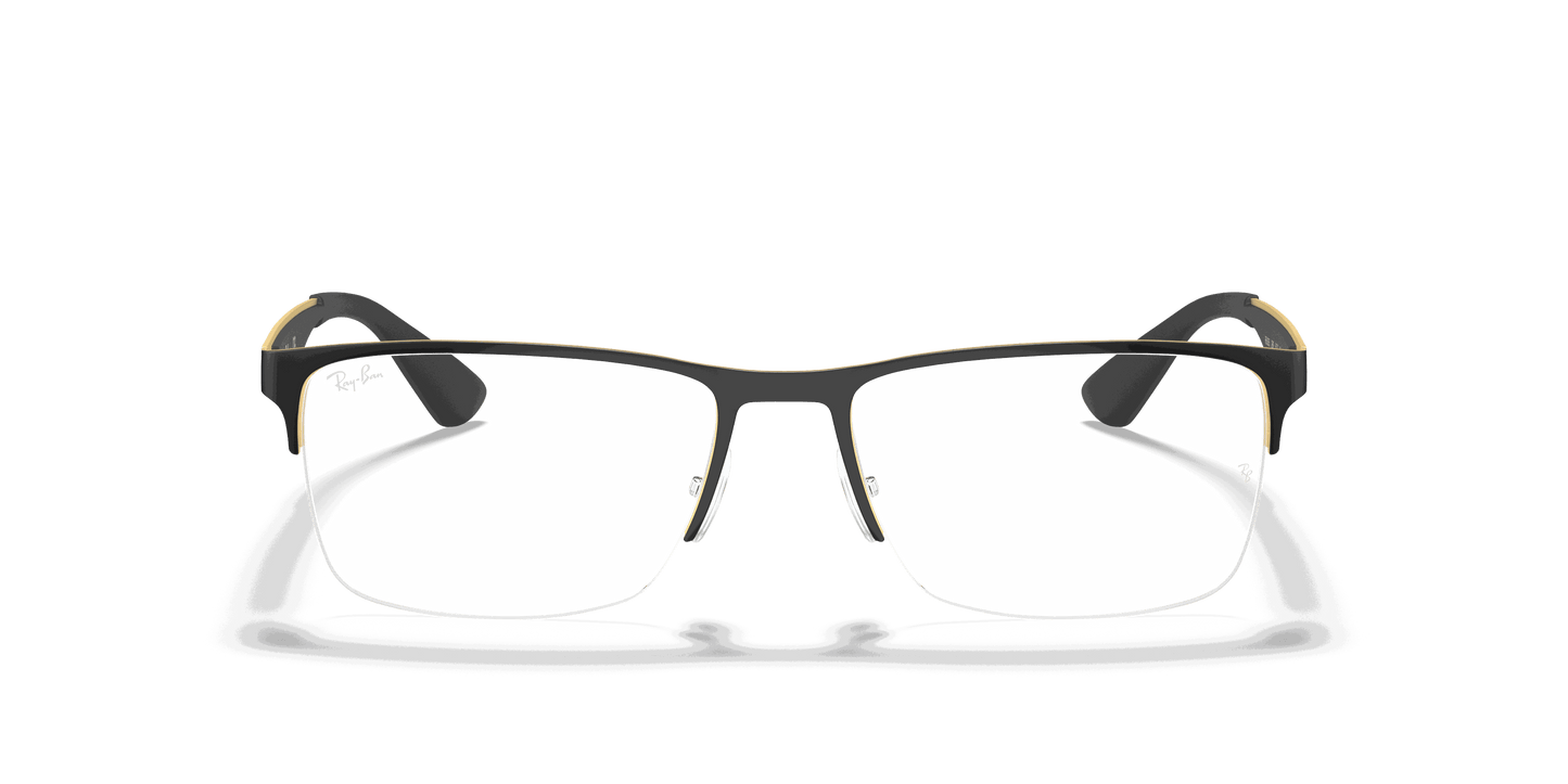 [Clear Lenses, Polished Black On Gold Frame]