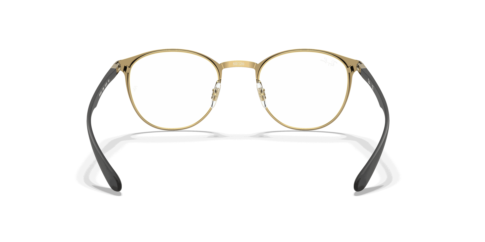 [Clear Lenses, Matte Black On Gold Frame]
