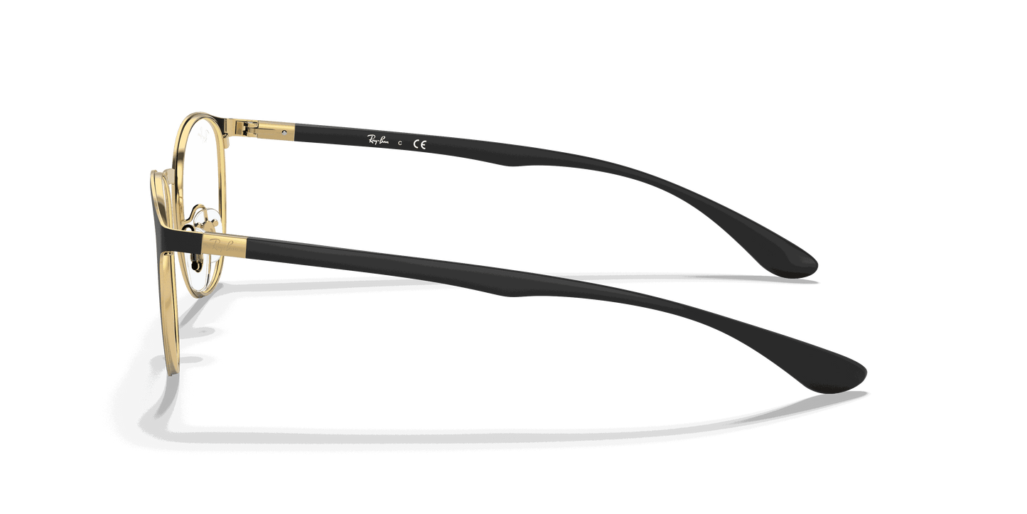 [Clear Lenses, Matte Black On Gold Frame]