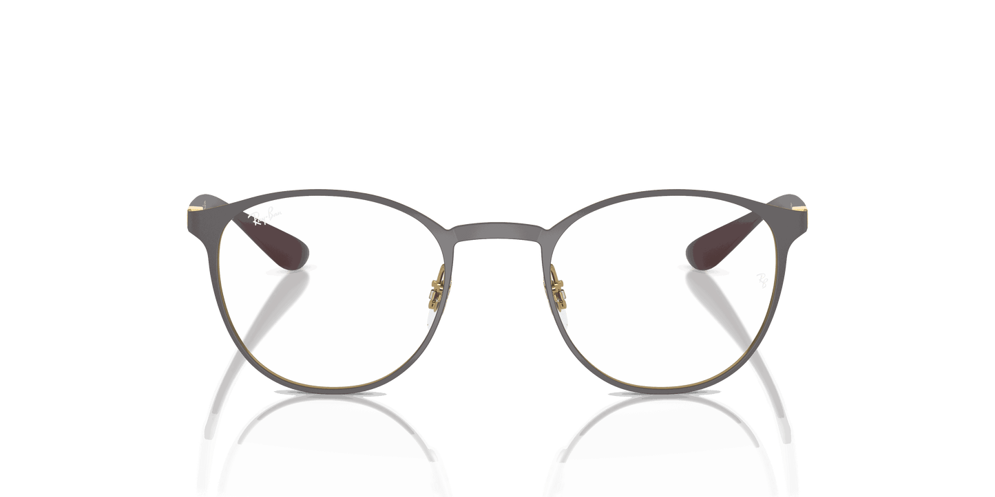 [Demo Lens Lenses, Matte Dark Grey On Gold Frame]