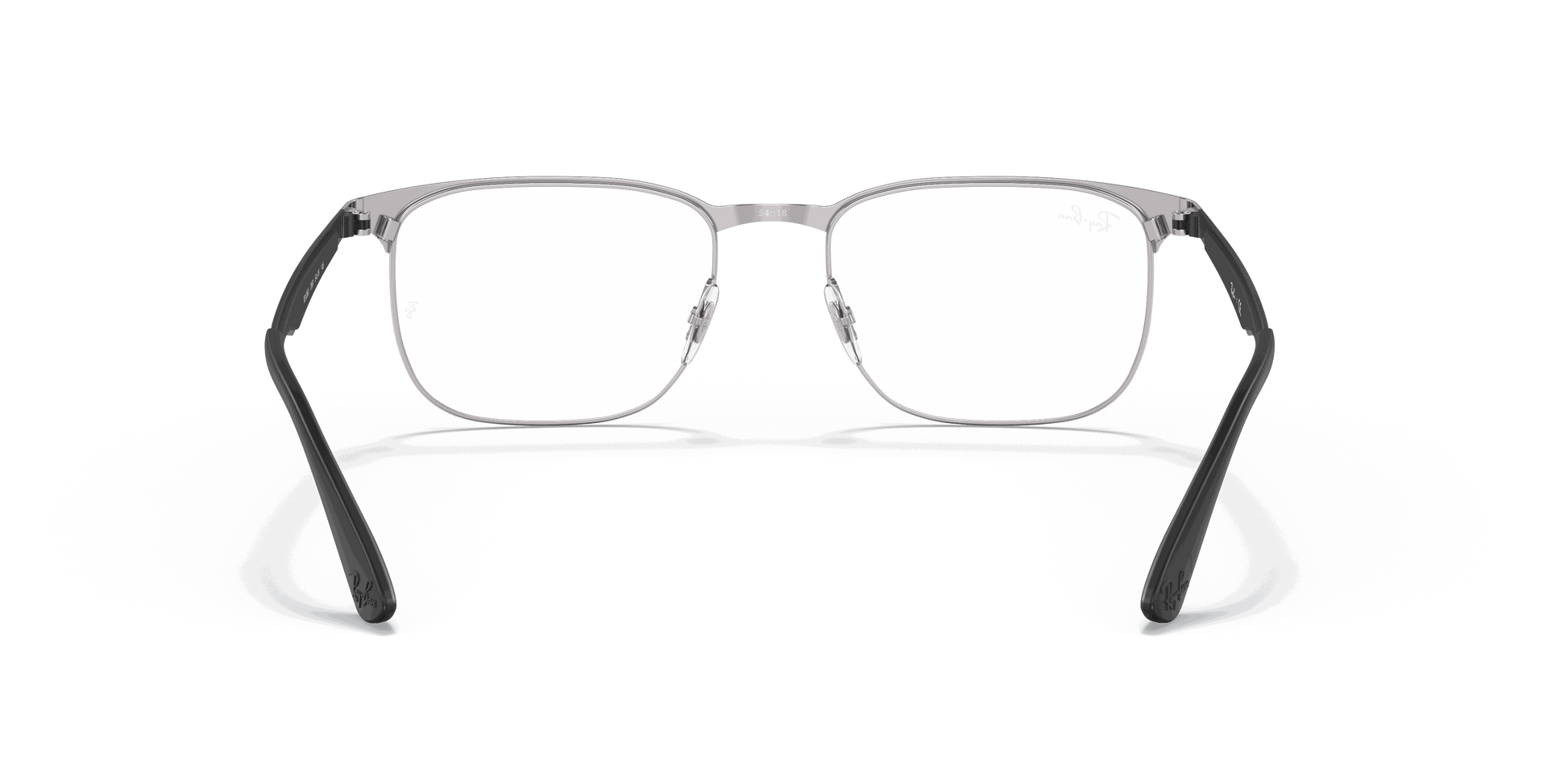 [Clear Lenses, Polished Black On Silver Frame]