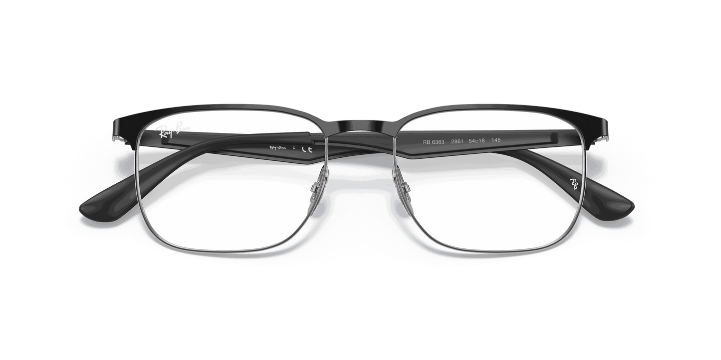 [Clear Lenses, Polished Black On Silver Frame]