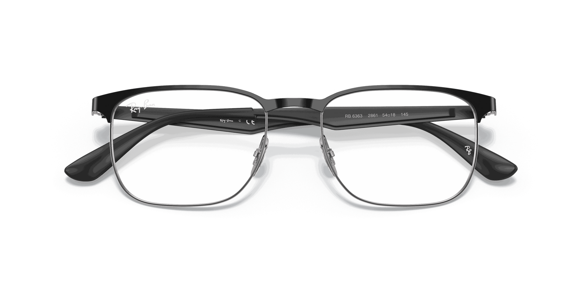 [Clear Lenses, Polished Black On Silver Frame]