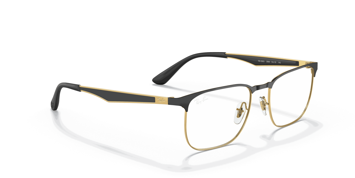 [Clear Lenses, Polished Black On Gold Frame]