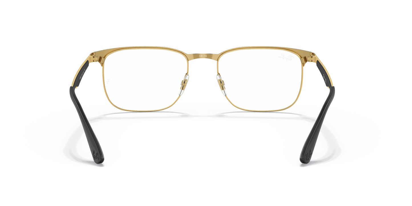 [Clear Lenses, Polished Black On Gold Frame]