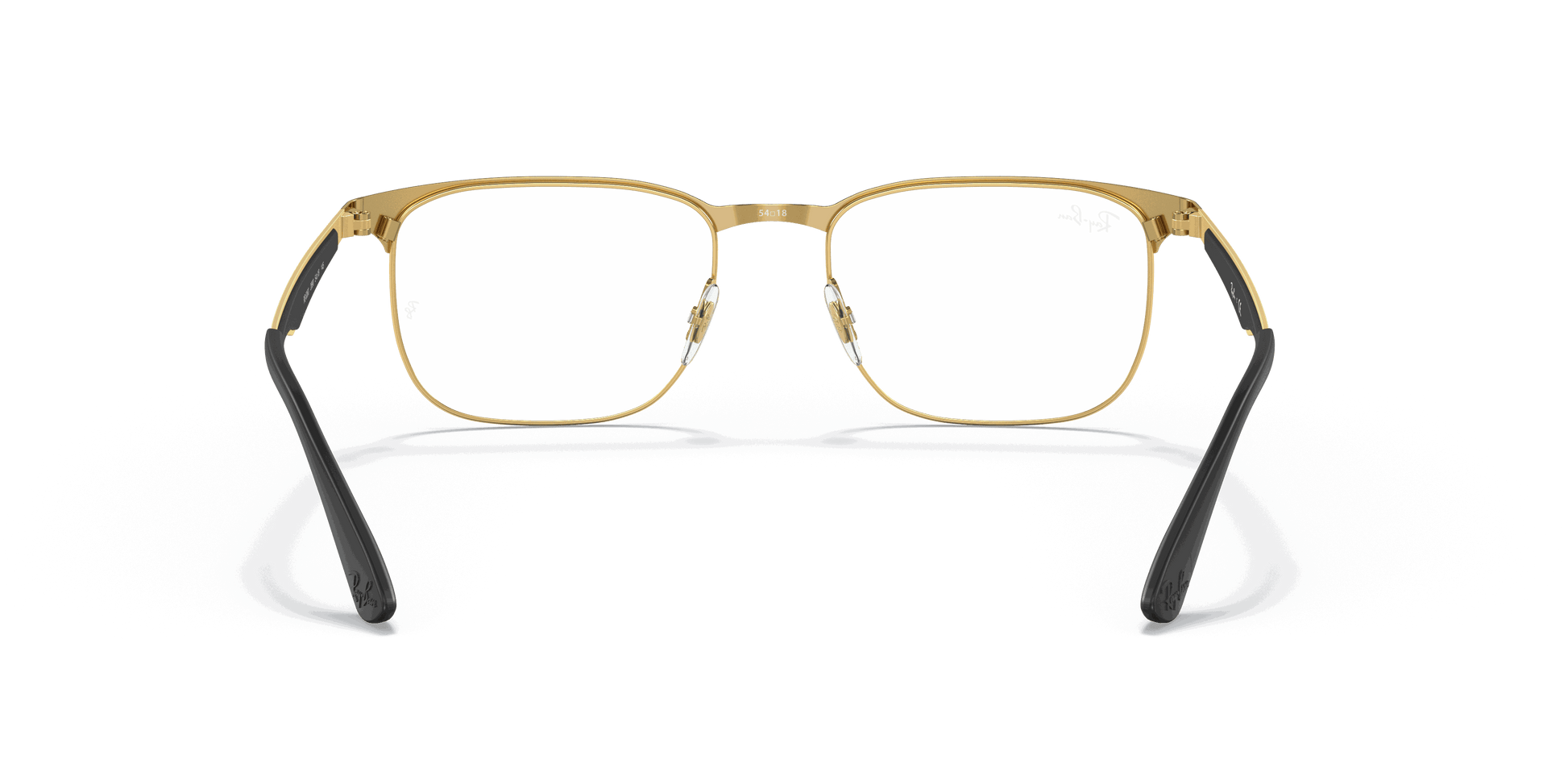 [Clear Lenses, Polished Black On Gold Frame]