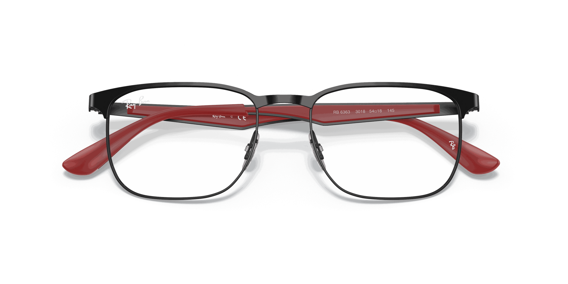 [Clear Lenses, Polished Black Frame]