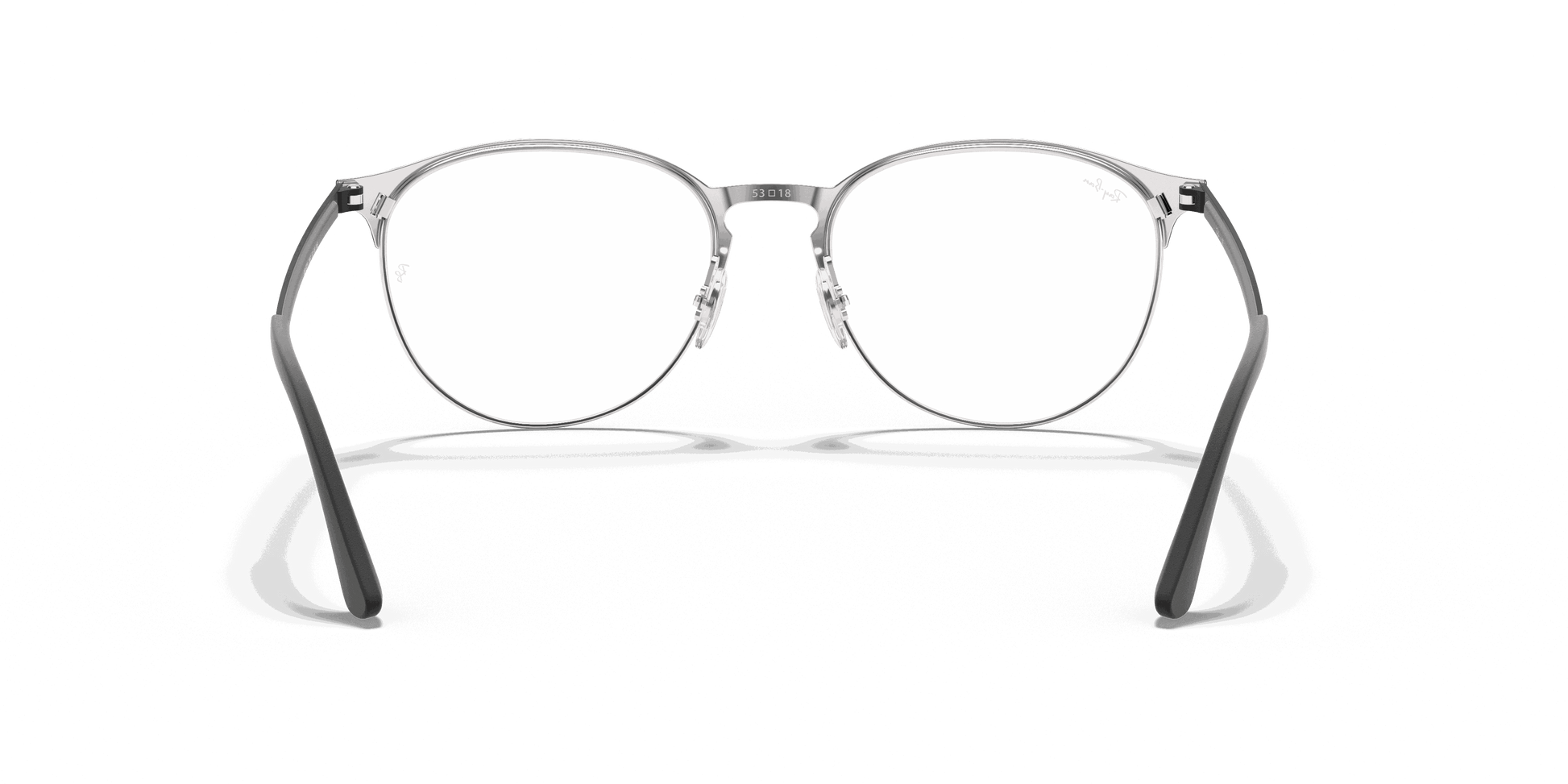 [Clear Lenses, Polished Black On Silver Frame]