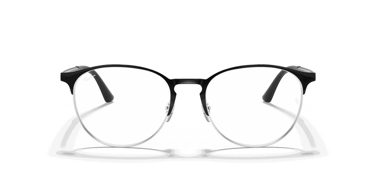 [Clear Lenses, Polished Black On Silver Frame]