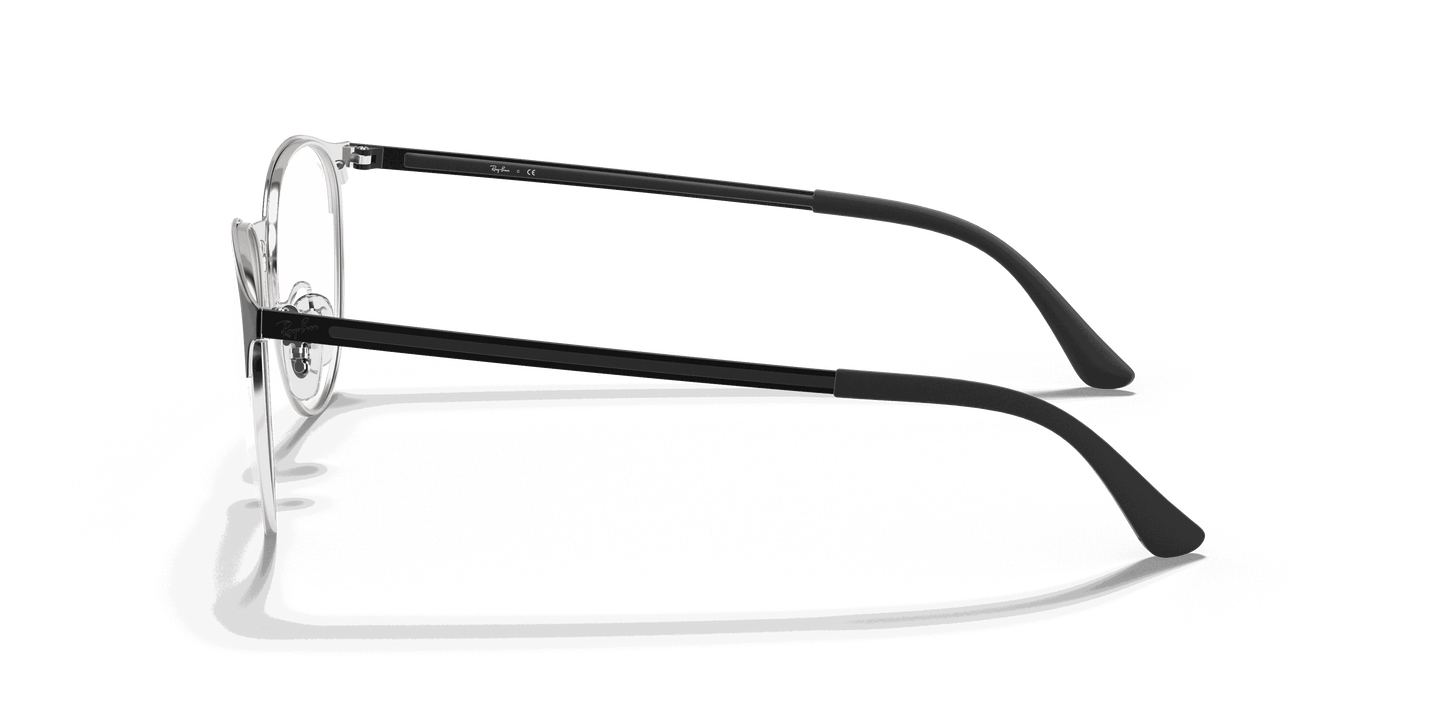 [Clear Lenses, Polished Black On Silver Frame]