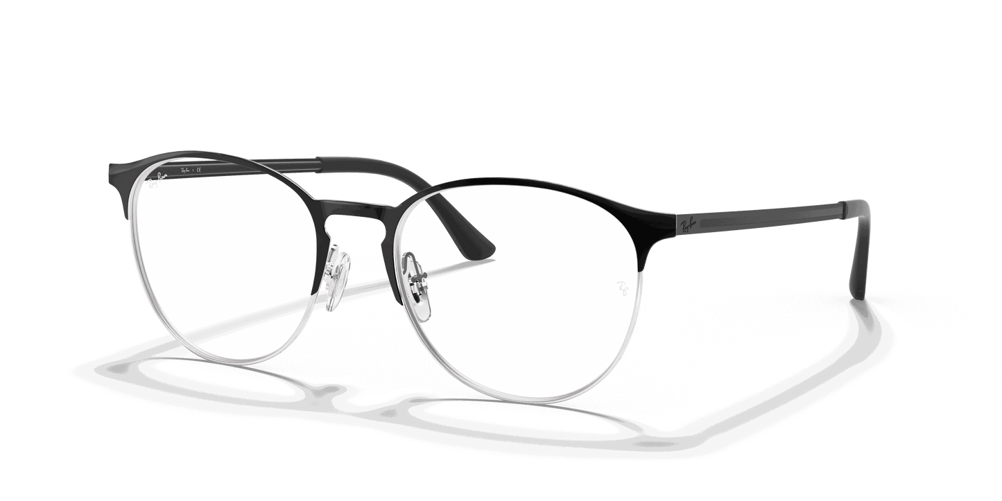 [Clear Lenses, Polished Black On Silver Frame]