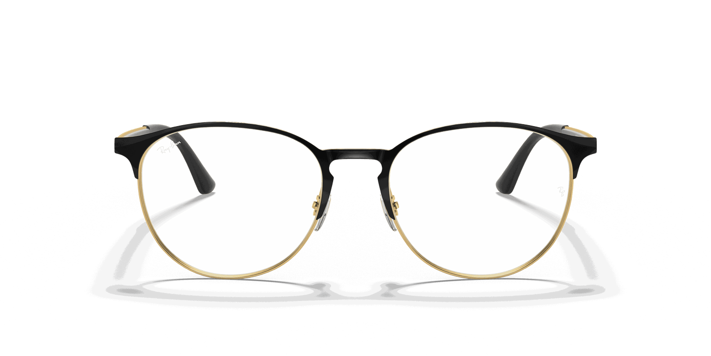 [Clear Lenses, Polished Black On Gold Frame]