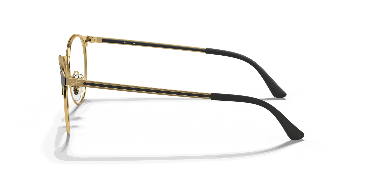 [Clear Lenses, Polished Black On Gold Frame]