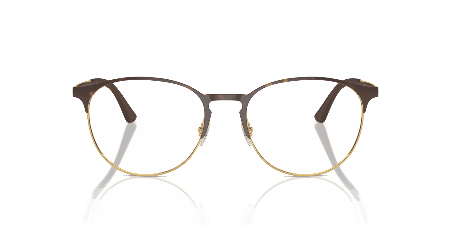 [Clear Lenses, Polished Havana On Gold Frame]