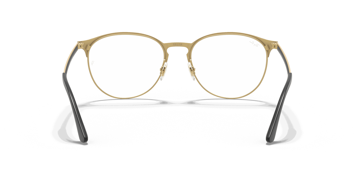 [Clear Lenses, Matte Black On Gold Frame]