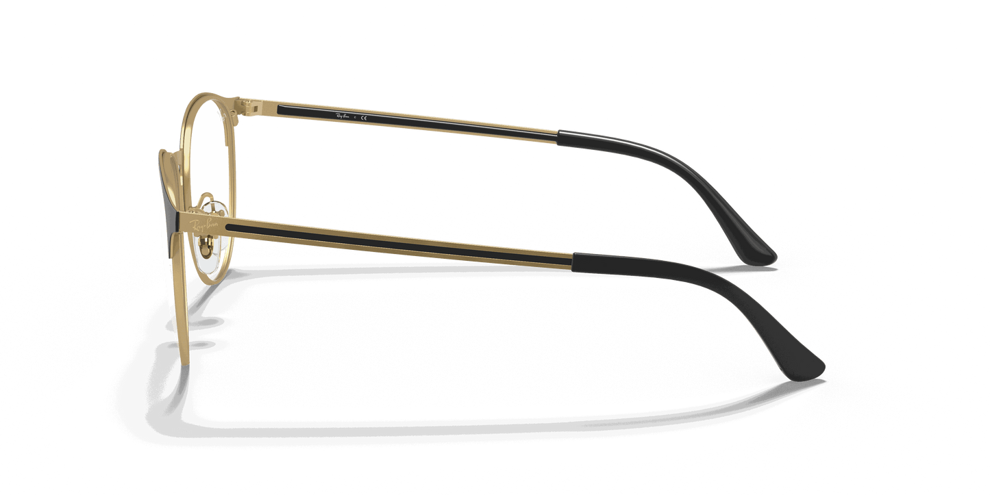 [Clear Lenses, Matte Black On Gold Frame]