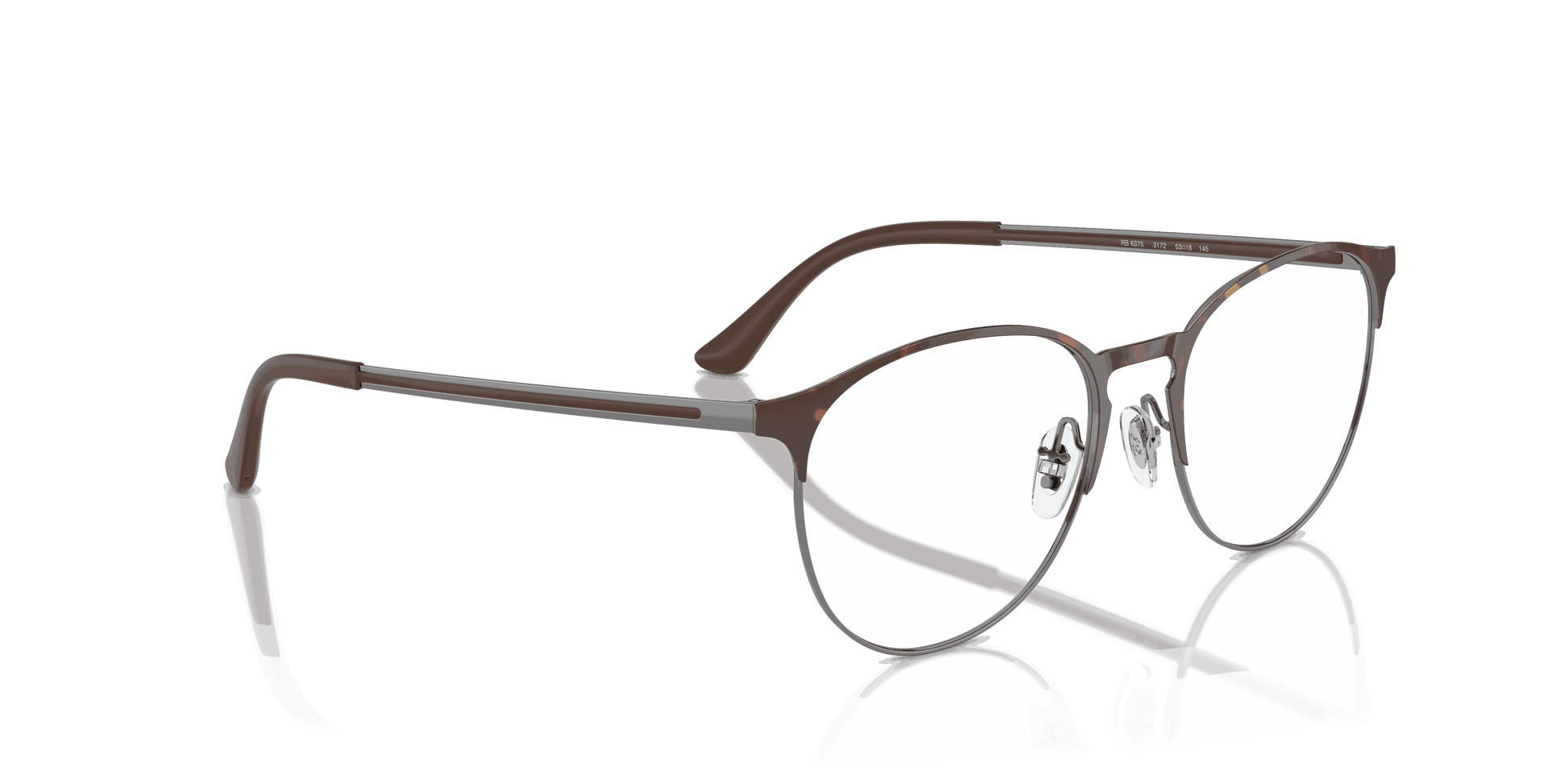 [Clear Lenses, Polished Havana On Gunmetal Frame]
