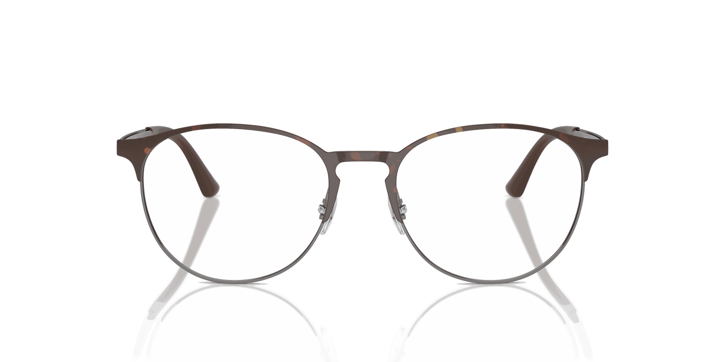 [Clear Lenses, Polished Havana On Gunmetal Frame]