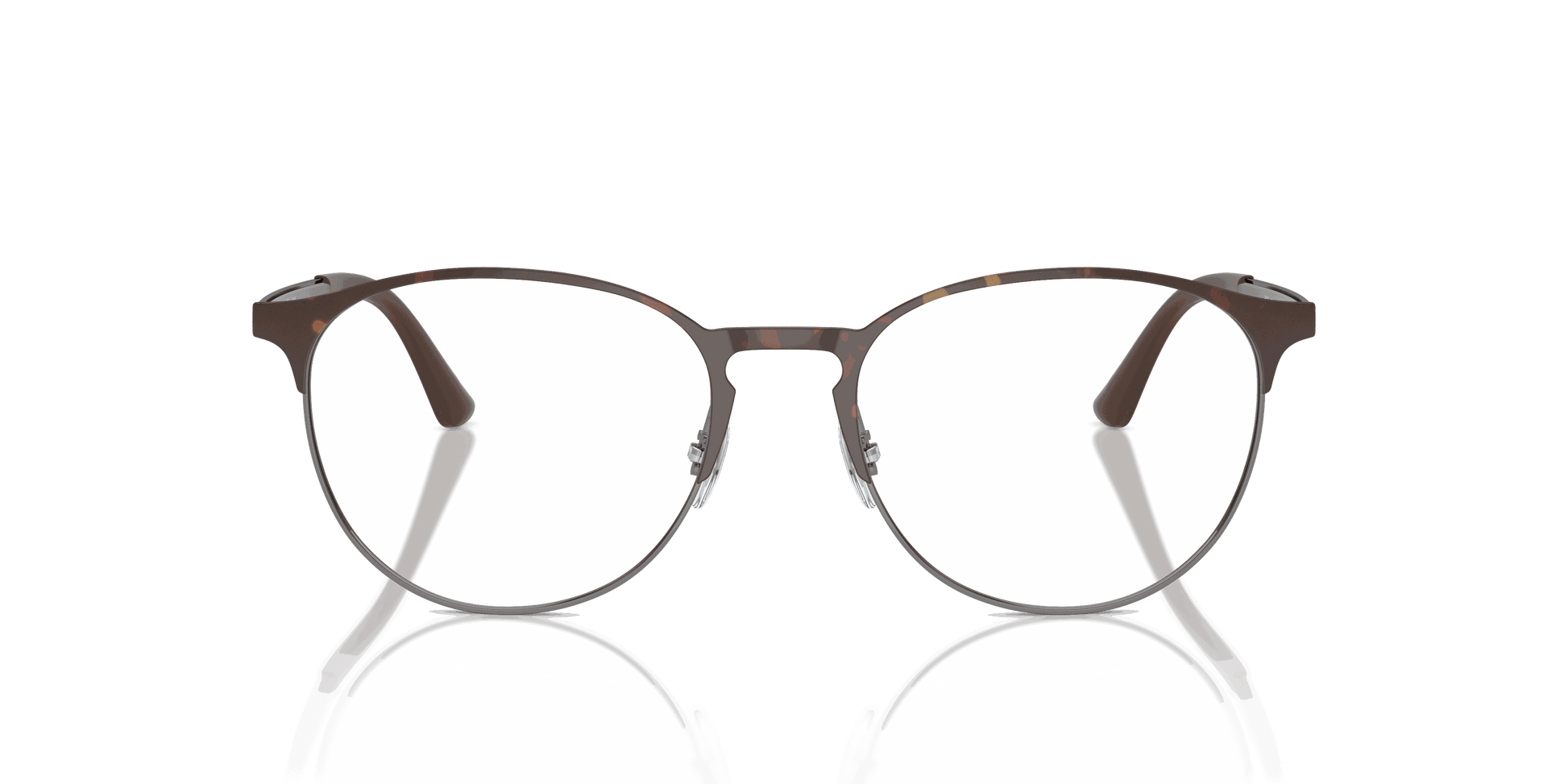 [Clear Lenses, Polished Havana On Gunmetal Frame]