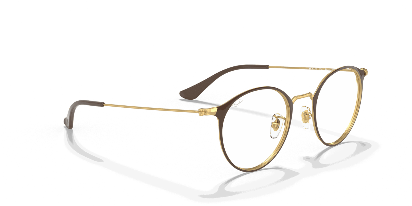 [Clear Lenses, Polished Brown On Gold Frame]