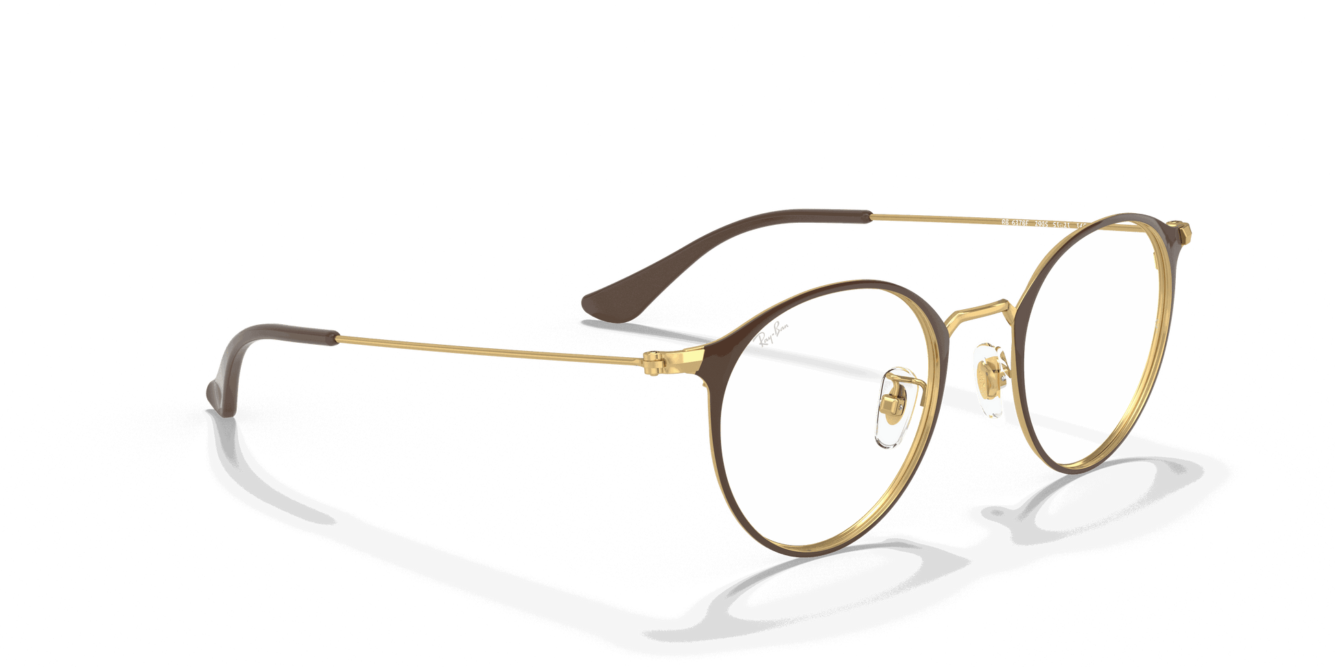 [Clear Lenses, Polished Brown On Gold Frame]