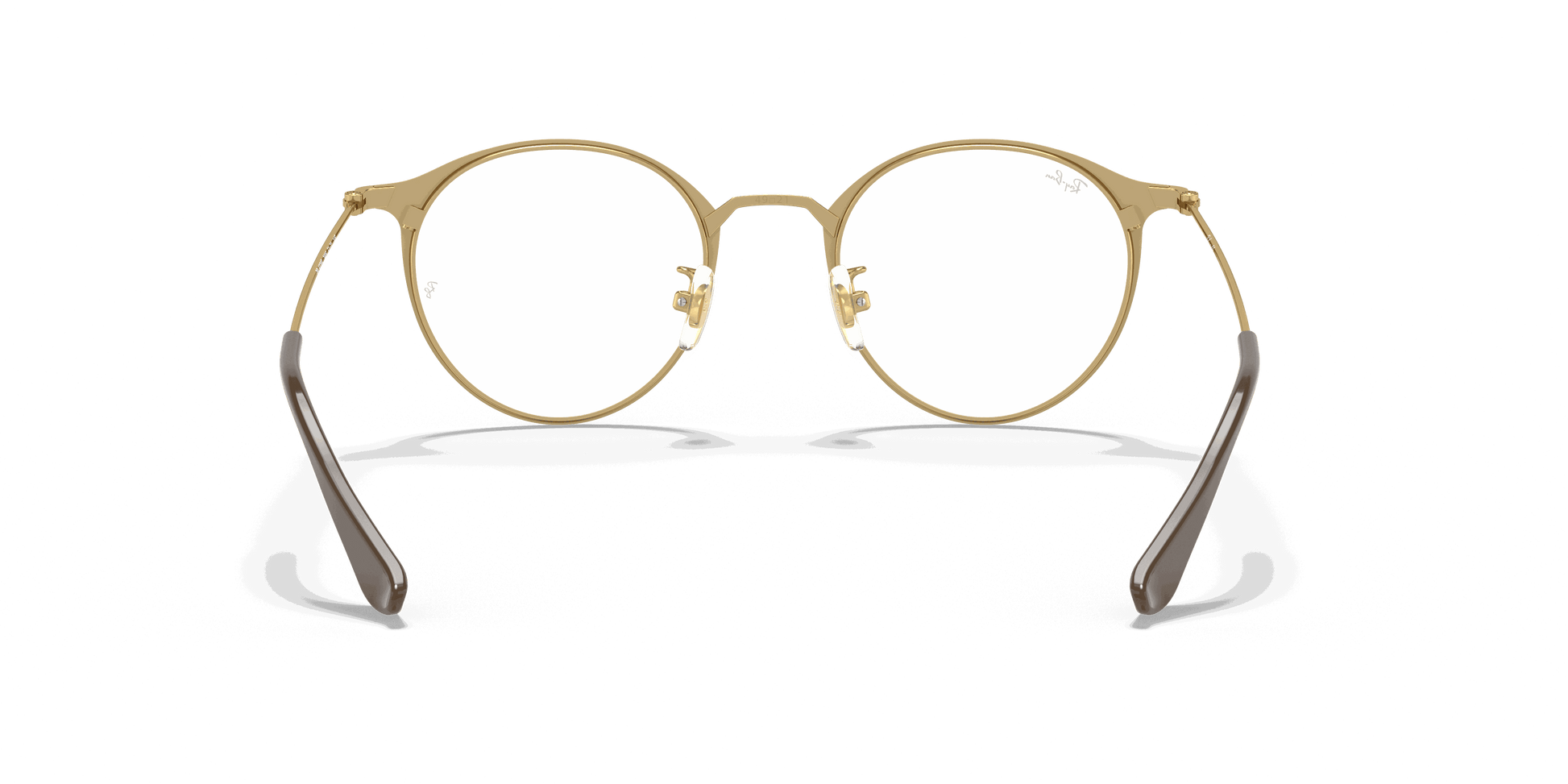 [Clear Lenses, Polished Brown On Gold Frame]