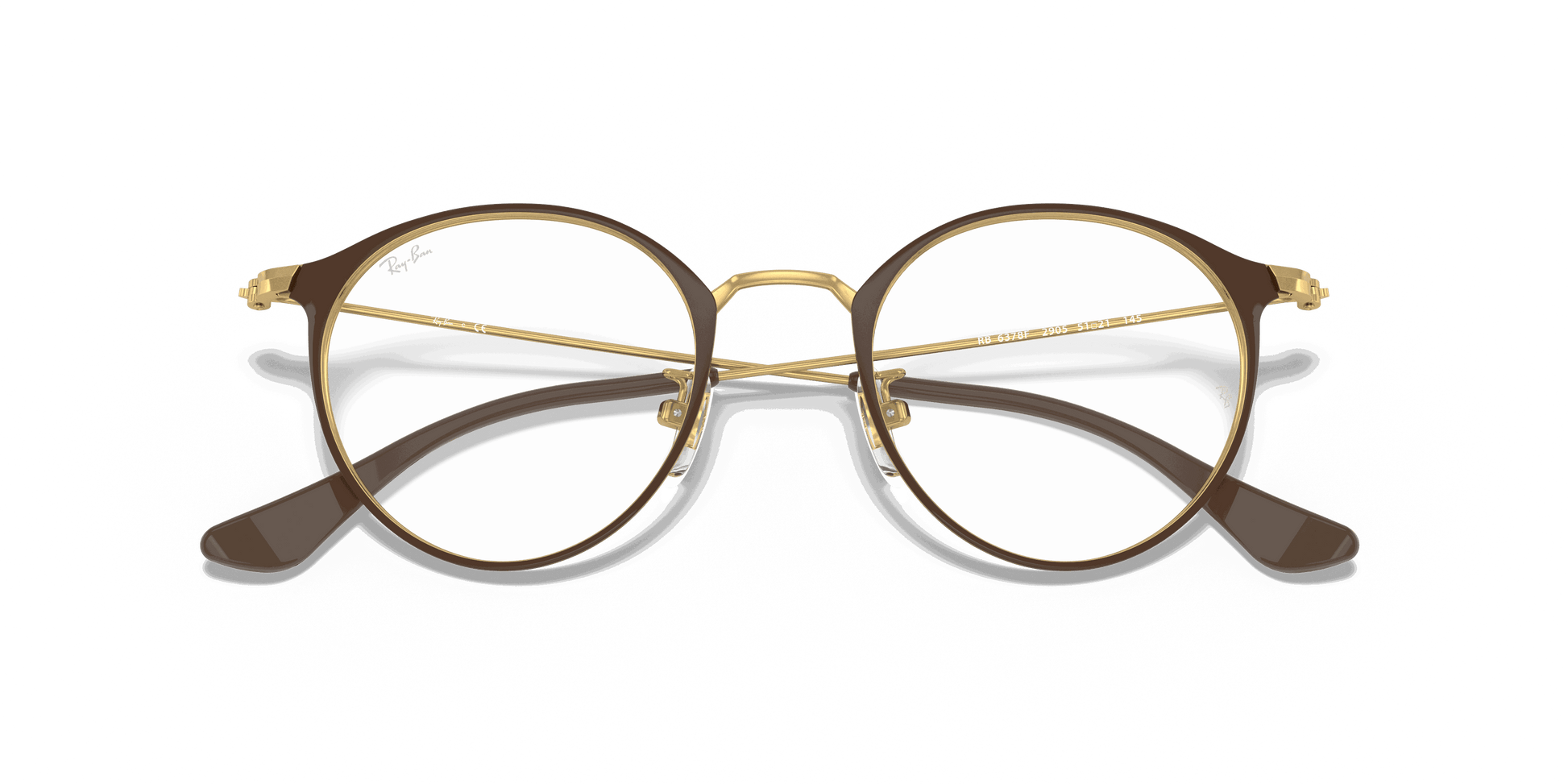[Clear Lenses, Polished Brown On Gold Frame]