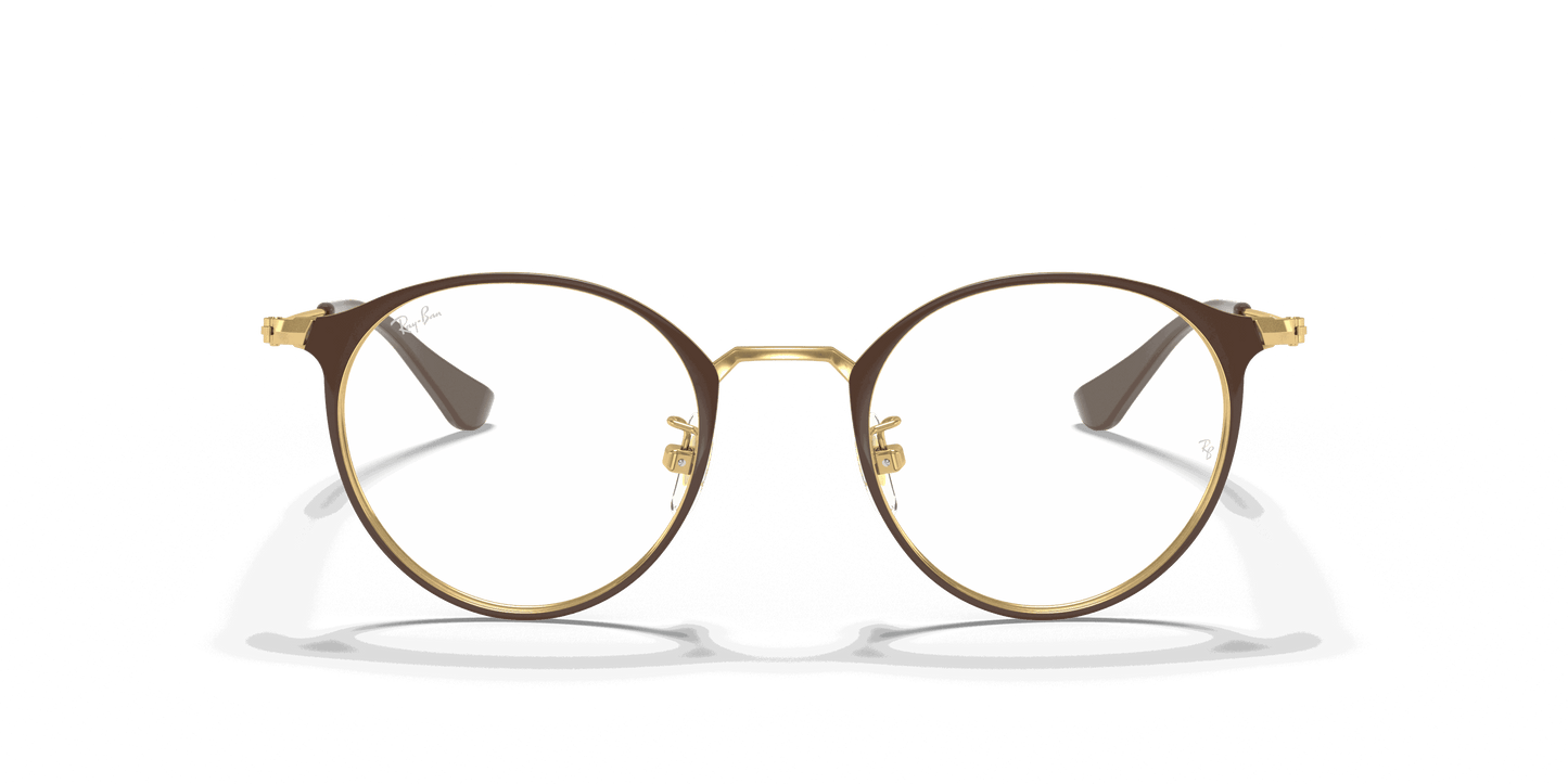 [Clear Lenses, Polished Brown On Gold Frame]