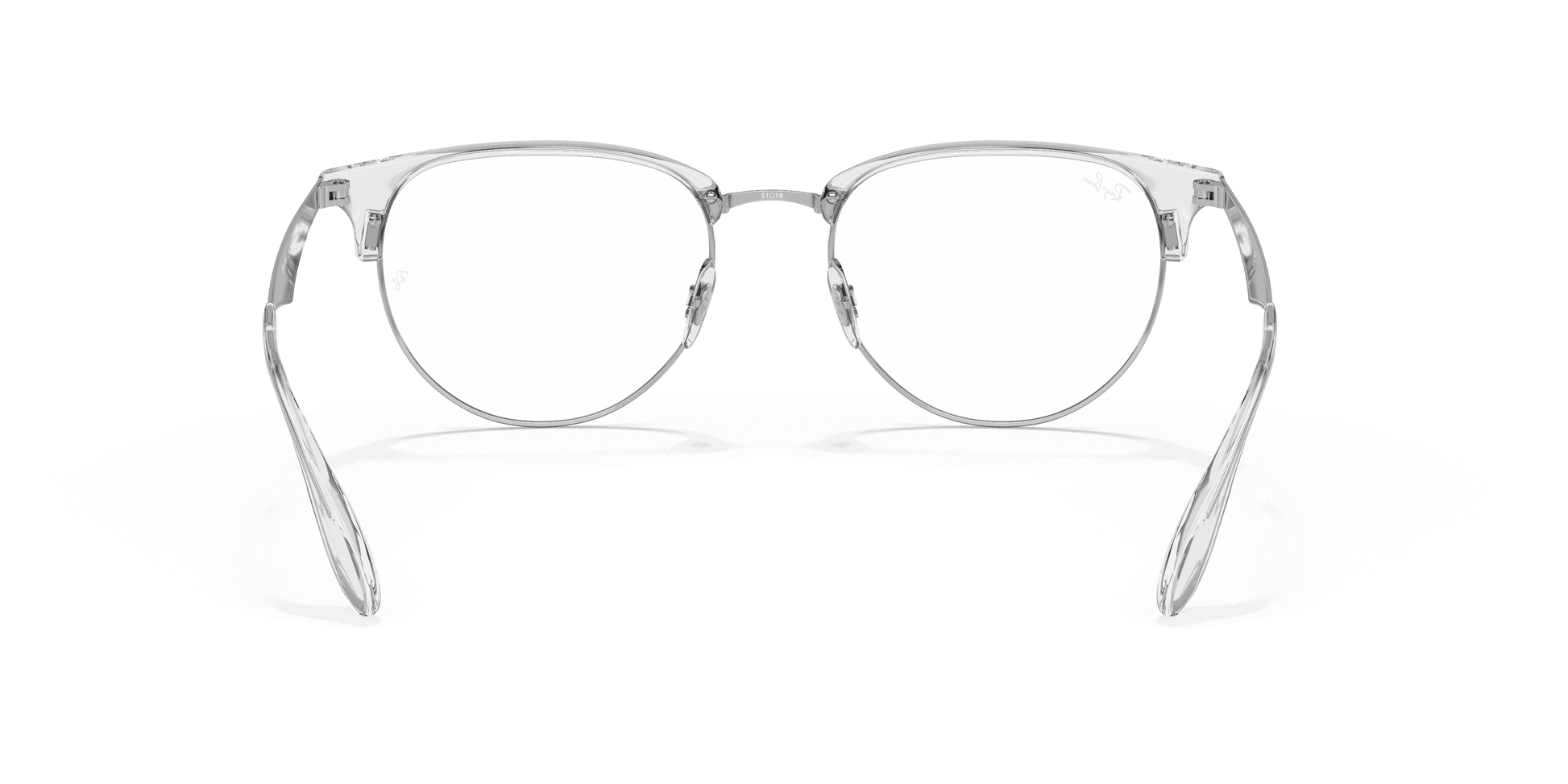 [Clear Lenses, Polished Silver Frame]
