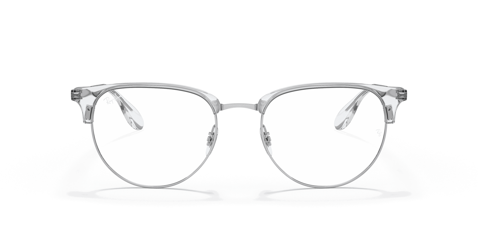[Clear Lenses, Polished Silver Frame]