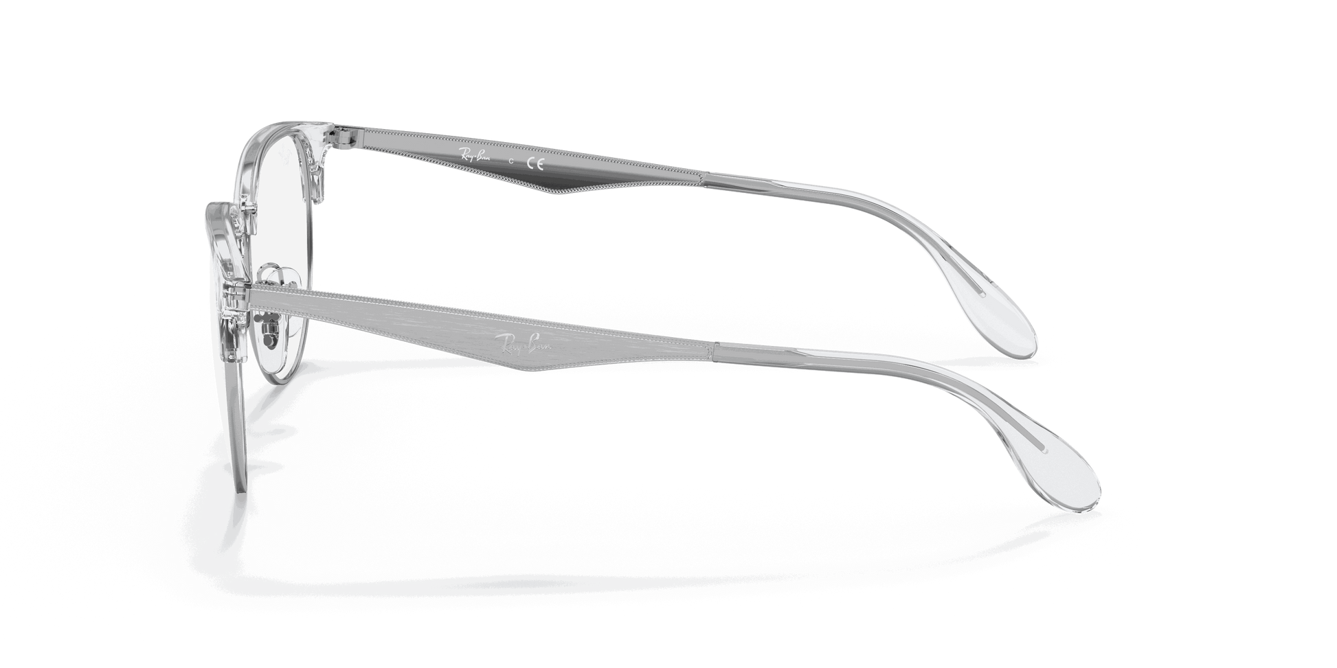 [Clear Lenses, Polished Silver Frame]