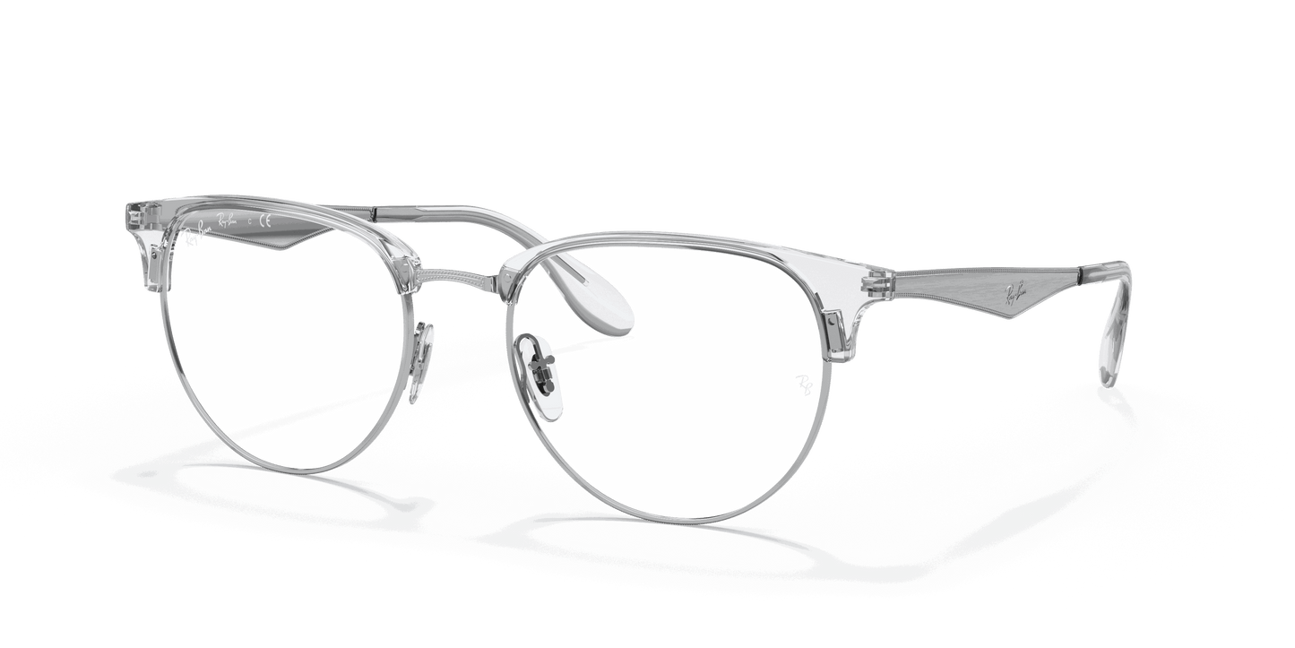 [Clear Lenses, Polished Silver Frame]