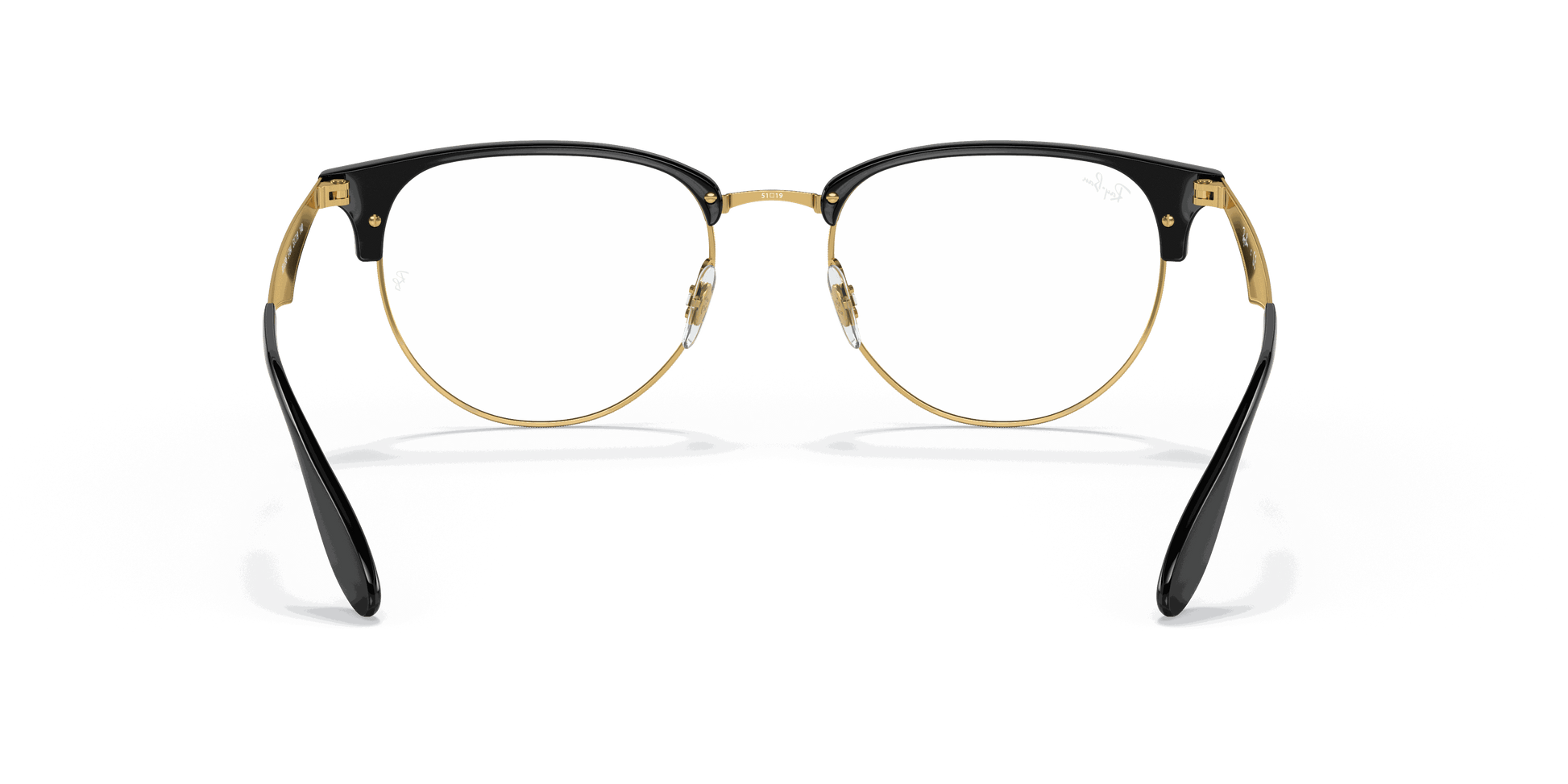 [Clear Lenses, Polished Black On Gold Frame]