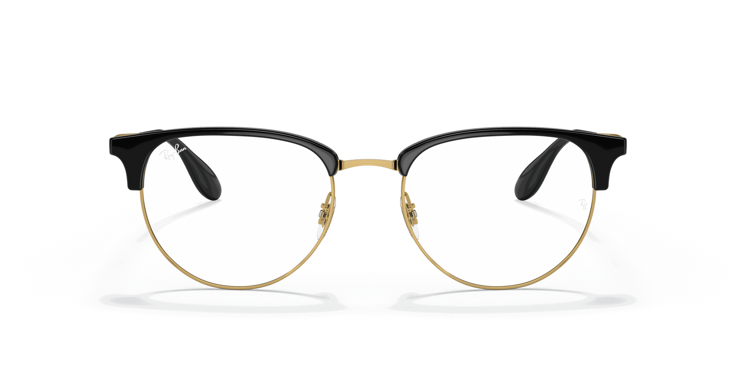 [Clear Lenses, Polished Black On Gold Frame]