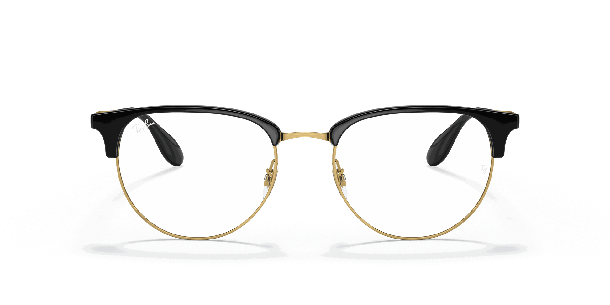 [Clear Lenses, Polished Black On Gold Frame]