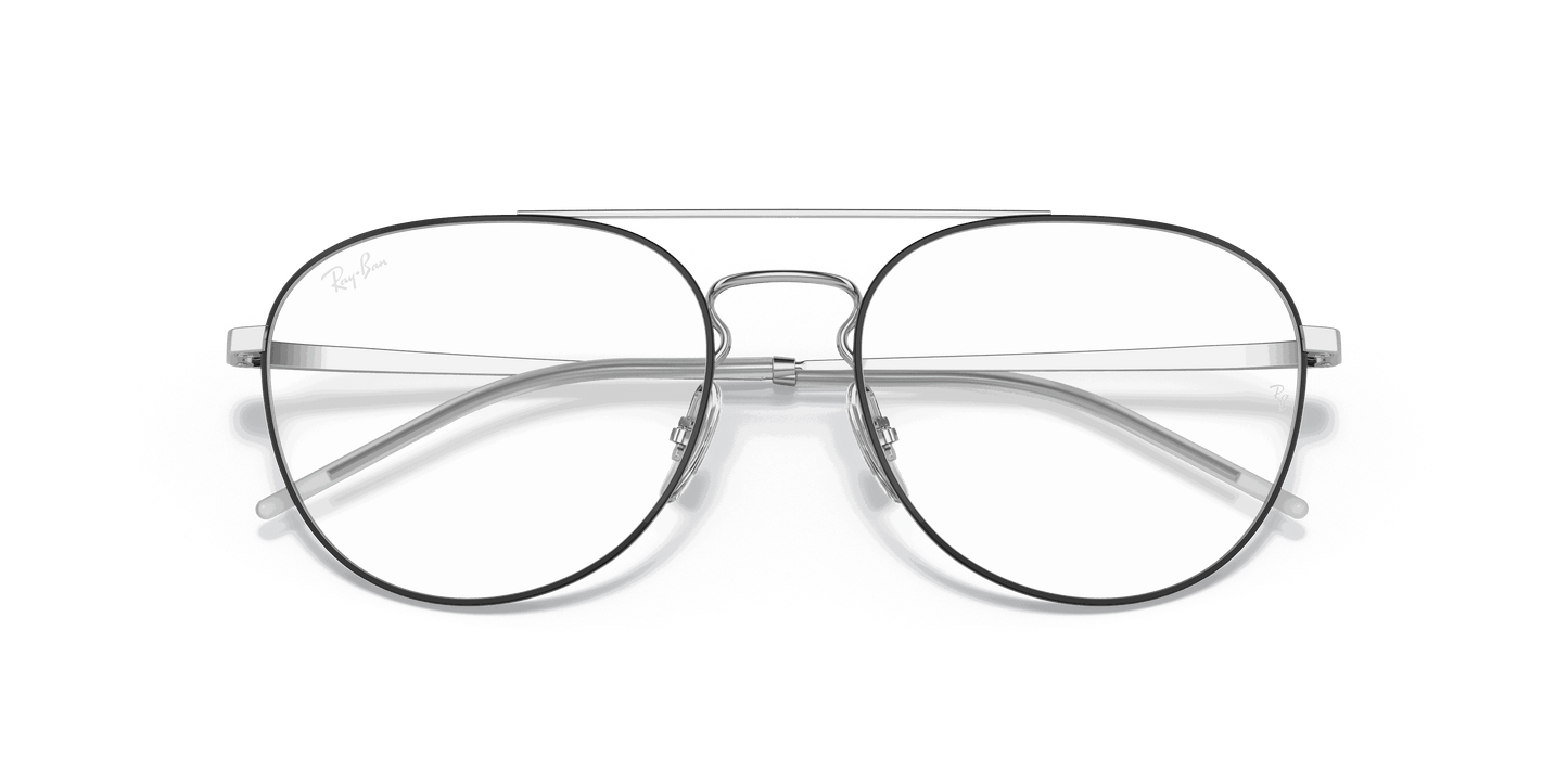 [Clear Lenses, Polished Black On Silver Frame]