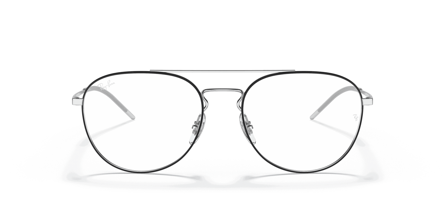 [Clear Lenses, Polished Black On Silver Frame]